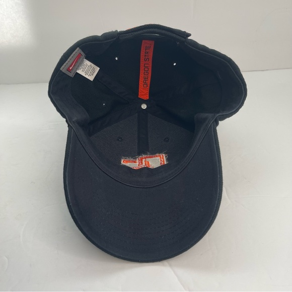 Oregon State Beavers OS Hat Nike Black Orange Hook and Loop Adjustable Back - Picture 9 of 12